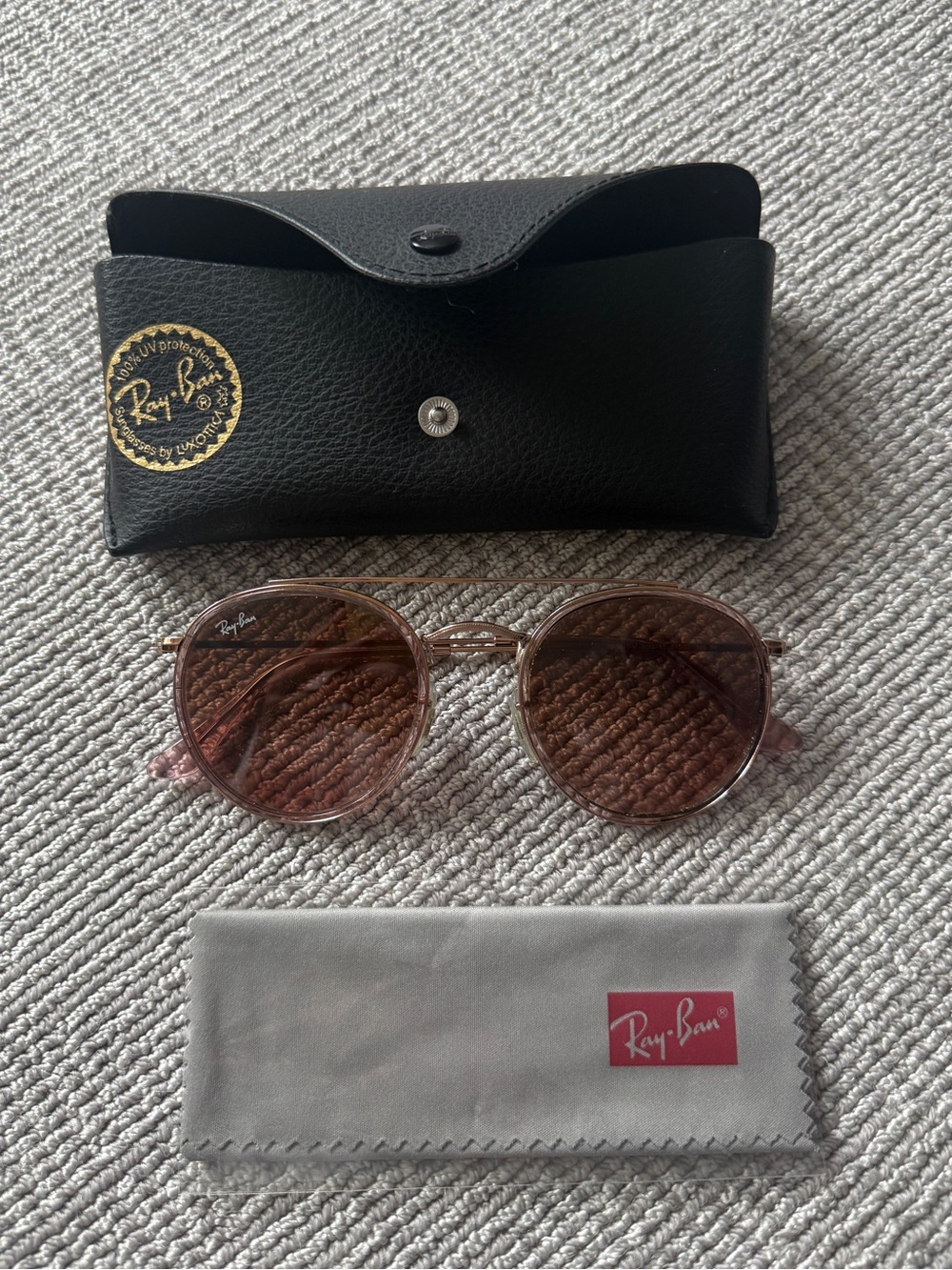 Ray-Ban Copper/Brown Round Double Bridge